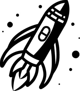 Rocket - Minimalist and Flat Logo - Vector illustration