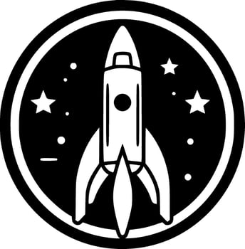 Rocket - Minimalist and Flat Logo - Vector illustration