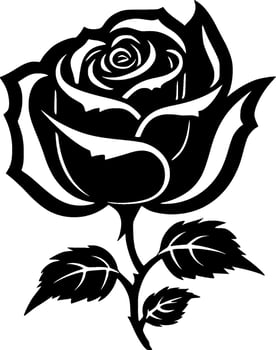 Rose - Minimalist and Flat Logo - Vector illustration