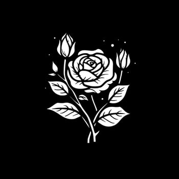Roses - Minimalist and Flat Logo - Vector illustration