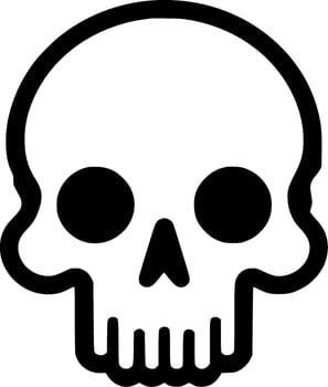 Skull, Minimalist and Simple Silhouette - Vector illustration