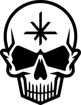 Skull - Minimalist and Flat Logo - Vector illustration