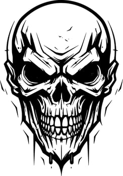 Skull, Minimalist and Simple Silhouette - Vector illustration