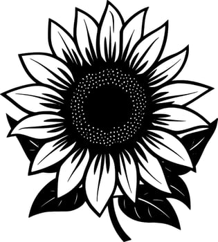 Sunflower - Minimalist and Flat Logo - Vector illustration