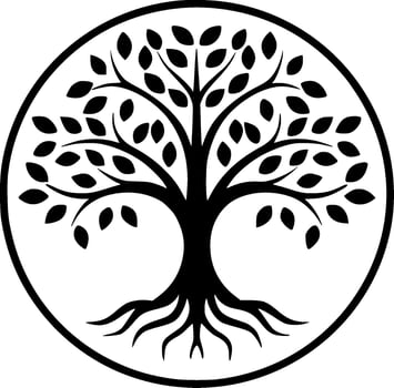 Tree - Minimalist and Flat Logo - Vector illustration