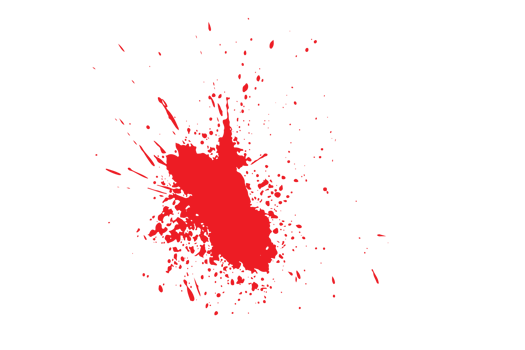 Realistic bloody splatter blob of blood background png