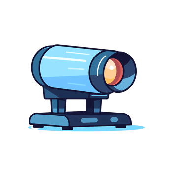 Ai generated projector flat illustration png