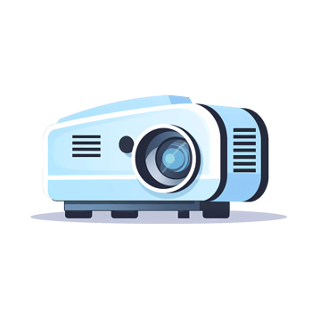 Ai generated projector flat illustration png
