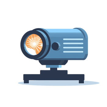 Ai generated projector flat illustration png