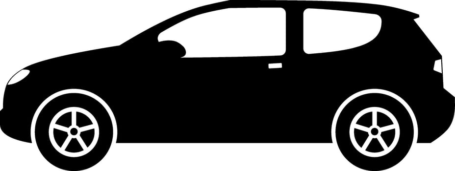 Hatchback car icon vector. Crossover car silhouette for icon, symbol or sign. Hatchback car graphic resource for transportation or automotive vector