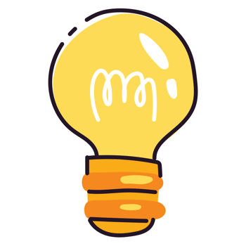 Lamp Doodle Web Element 2D Color Illustrations png