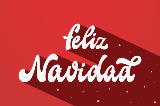 Feliz Navidad lettering quote in Spanish 'Merry Christmas' for posters, greeting cards, prints, invitations, wallpapers, banners, signs, stickers, etc. EPS 10 vector