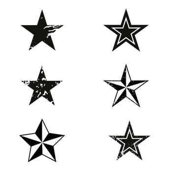 Creative flat north star logo set design vector