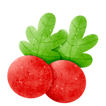 Watercolor cherry illustration isolate with background png
