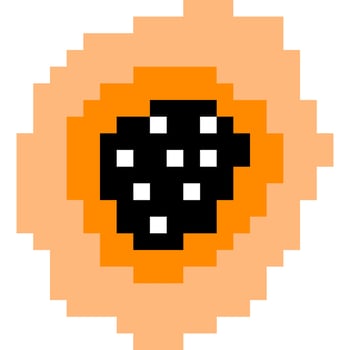 flower cartoon icon in pixel style vector