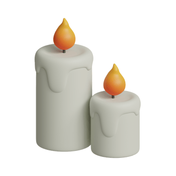 3d illustration of thanksgiving candle icon png