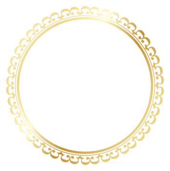 vintage gold circle png