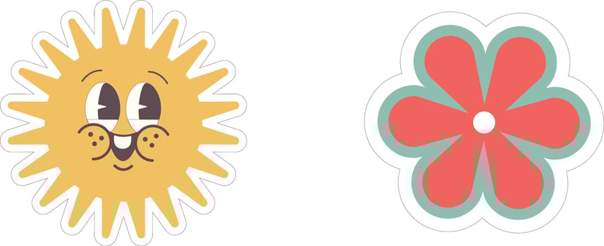 Sticker off set vector
