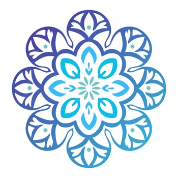 Free Gradient Mandala Art vector Icon isolated on a White Background, Islamic mandala, Circle Colorful mandala