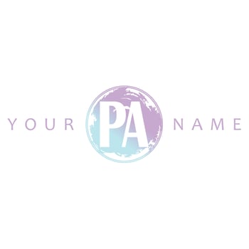 PA Initial Logo Watercolor Vector Design