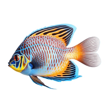 Marine Fish cutout, AI Generative png