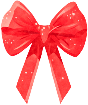 bow ribbon watercolor clipart illustration AI Generative png