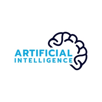 Artificial Intelligence logo design concept vector