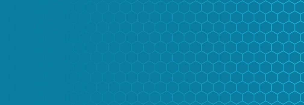 Abstract vector blue seamless pattern hexagonal banner with text space.