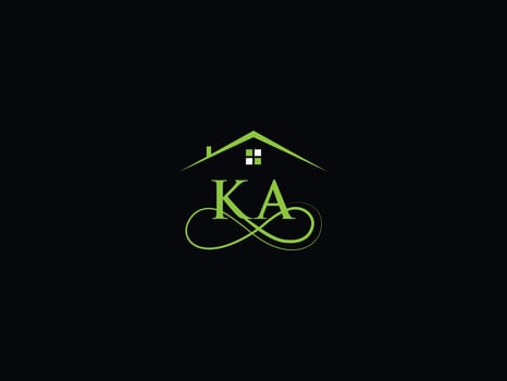 Monogram Ka Building Logo Icon, Real Estate KA Logo Letter Design vector