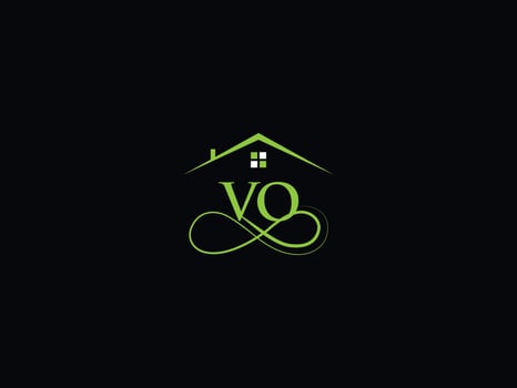 Luxury Vo Real Estate Logo Letter, Initial VO Logo building Icon Design For You vector