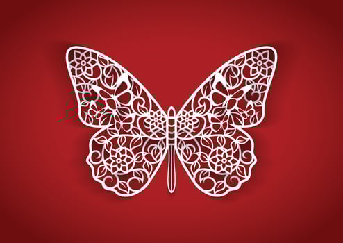 paper Cut Butterfly vector