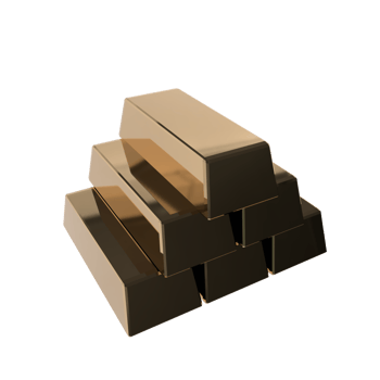 gold bars on transparent background png