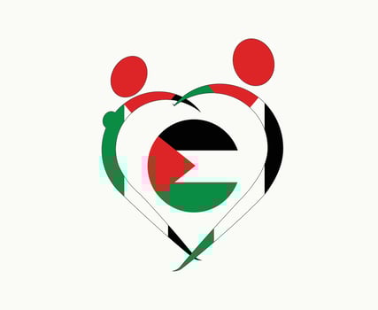 Palestine Emblem Flag Abstract Symbol Vector illustration Design