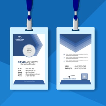 Colorful Business ID Card Template vector