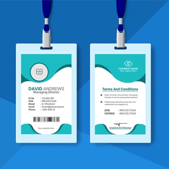 Modern id card template vector
