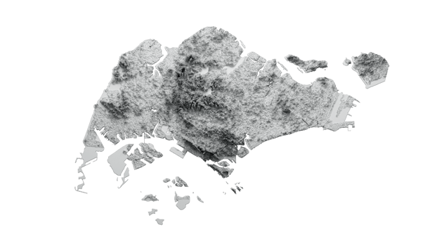 Singapore Map Flag Shaded relief Color Height map 3d illustration png