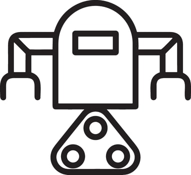 Artificial Intelligence icon symbol vector image. Illustration of the brain robot learning human smart algorithm design image.