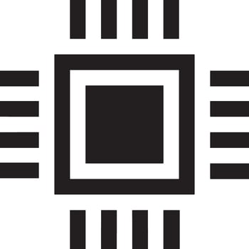 Artificial Intelligence icon symbol vector image. Illustration of the brain robot learning human smart algorithm design image.