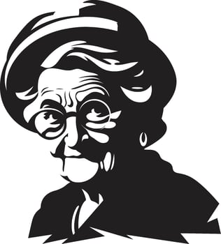 The Art of Aging Old Women in Vector Form Vectorized Portraits of Old Women