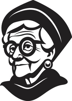 Vector Artistry Portraits of Elderly Women Celebrating Old Women in Vector Form