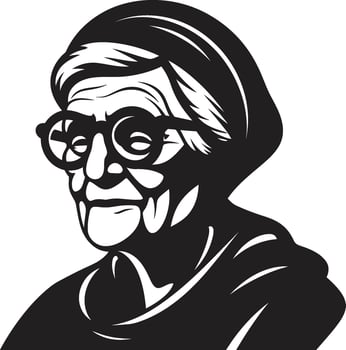 Portraying Old Womens Journey in Vector Vectorized Grandmothers Old Womens Beauty