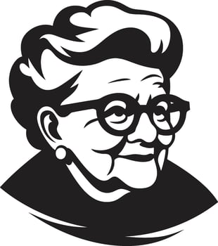 Reflecting on Senior Women in Vector Art Vintage Seniors Vector Portraits