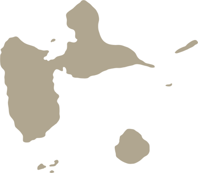 doodle freehand drawing of guadeloupe island map. png