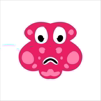 cute character head vector illustration for children educational use with different shapes and cute doll characters