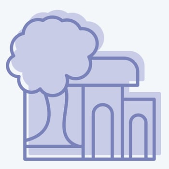 Icon House Of Virgin Mory. related to Turkey symbol. two tone style. simple design editable. simple illustration vector