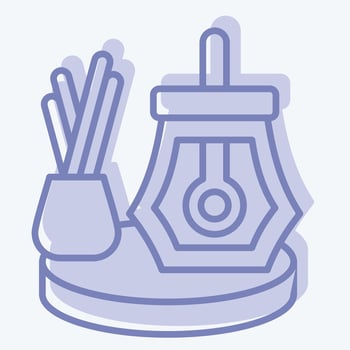 Icon Turkish Tea. related to Turkey symbol. two tone style. simple design editable. simple illustration vector