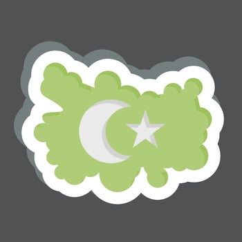 Sticker Turkey Map. related to Turkey symbol. simple design editable. simple illustration vector
