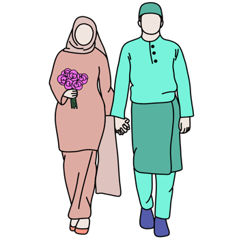 Couple of love.creative with illustration in flat design.Bridal Wedding Ceremony Marry.Hand drawn. png