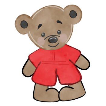 Brown bear wearing Christmas costume, Creative with illustration in flat design,watercolor. png