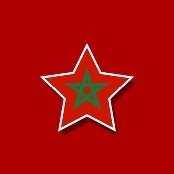 Flat vector star shaped Africa flag official proportions. Vector eps 10